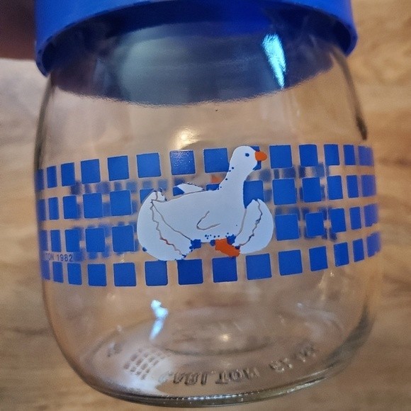 Vintage 1982 Blue Carlton Glass Canister - Picture 6 of 8